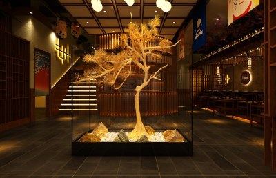 日式餐厅3D模型下载